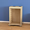 Flash Furniture Bright Beginnings Commercial Grade Space Saving Wooden Mobile STEAM Wall Accessory Board Storage Cart, Beech - MKME06639 1 thumbnail image