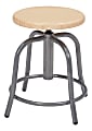 National Public Seating 6800 Designer Wood Swivel Stools, Wood/Gray, Set Of 2 1 thumbnail image
