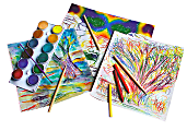 Melissa & Doug Scratch Art Paper, 8 1/2" x 11", Rainbow White, Pack Of 50 Sheets