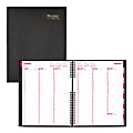 Brownline® CoilPro™ Weekly Appointment Book, 8 1/2" x 11", 50% Recycled, Black, January to December 2019