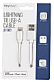 Vivitar Lightning To USB-A Cable, 3', White, NIL1003