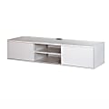 South Shore Agora 56" Wide Wall Mounted Media Console, Pure White