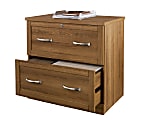 Realspace® Premium 29-7/16"W x 18-1/2"D Lateral 2-Drawer File Cabinet, Golden Oak 1 thumbnail image