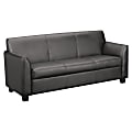 HON® Circulate™ Bonded Leather Tailored Sofa, Black 1 thumbnail image
