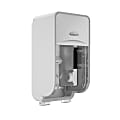 Kimberly-Clark Professional ICON Coreless Standard 2-Roll Toilet Paper Dispenser With Faceplate, Vertical, Silver Mosaic