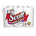 Scott® Mega 1-Ply Choose-A-Size Paper Towels, 102 Sheets Per Roll, Pack Of 6 Rolls
