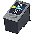 Canon® CL-51 ChromaLife 100 High-Yield Tri-Color Ink Cartridge, 0618B002AA