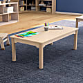Flash Furniture Bright Beginnings Commercial Grade Rectangular Wooden Preschool Classroom Activity Table, 14-1/2”H x 23-1/2”W x 47-1/4”D, Beech 1 thumbnail image