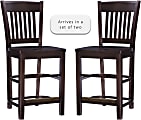 Linon Ellington Counter Stools, Espresso, Set Of 2 Stools 1 thumbnail image