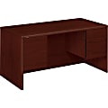 HON® 10700 60"W Double-Pedestal Computer Desk, Mahogany 1 thumbnail image