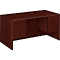 HON® 10700 60"W Double-Pedestal Computer Desk, Mahogany