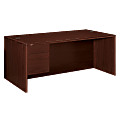 HON® 10700 72"W Left-Pedestal Computer Desk, Mahogany 1 thumbnail image
