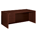 HON® 10700 72"W Left-Pedestal Computer Desk, Mahogany