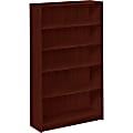HON® 1870-Series Laminate Modular Shelving Bookcase, 5 Shelves (3 Adjustable), 60"H x 36"W x 11-1/2"D, Mahogany 1 thumbnail image