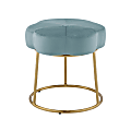 Linon Tempest Stool, Gold/Teal