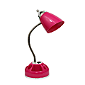 LimeLights Flossy Organizer Desk Lamp with Charging Outlet Lazy Susan Base, Pink 1 thumbnail image