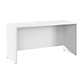 Bush Business Furniture Hampton Heights 60"W Credenza Desk, White, Standard Delivery