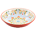 Gibson Laurie Gates California Designs Tierra Pasta Bowl, 2-1/2"H x 10-1/2”W, Red