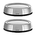 Alpine Stainless-Steel Swivel Trash Can Covers For 17-Gallon Trash Cans, Brushed Stainless, Pack Of 2 Covers