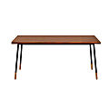 Eurostyle Miriam Dining Table, 29-1/2"H x 63"W x 35-2/5"D, Walnut/Black