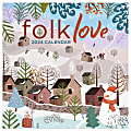 2024 TF Publishing Art and Design Monthly Mini Wall Calendar, 7” x 7”, Folk Love, January To December