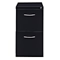 Hirsh® 23"D Vertical 2-Drawer Mobile Pedestal File Cabinet, Black