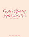 2025-2026 Willow Creek Press Monthly Academic Booklet Planner, 7-1/2” x 9-1/2”, Who's Afraid, July 2025 To June 2026, 54895 1 thumbnail image