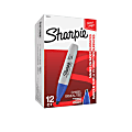 Sharpie® Chisel-Tip Permanent Markers, Blue, Pack Of 12 1 thumbnail image
