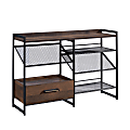Sauder® Briarbrook 37"H 6-Shelf Horizontal Display Bookcase, Barrel Oak/Black 1 thumbnail image