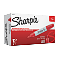 Sharpie® Chisel-Tip Permanent Markers, Red, Pack Of 12 1 thumbnail image