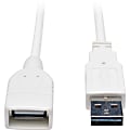 Tripp Lite 6ft USB 2.0 High Speed Extension Cable Reversible A to A M/F White