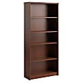Bush Furniture Envoy 5 Shelf Bookcase, 30"W, Hansen Cherry, Standard Delivery