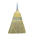 Genuine Joe Light Duty Broom - Corn Fiber Bristle - Lacquered Wood Handle - 12 / Carton