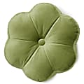 Dormify Masie Velvet Flower Shaped Pillow, Green