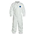 DuPont™ Tyvek® Coveralls With Elastic Wrists And Ankles, 2X, White, Pack Of 25 Coveralls