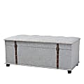 Baxton Studio Kyra Storage Trunk Ottoman, Gray 1 thumbnail image