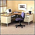 HON® Metro Classic Left Return, Medium Oak/Putty 1 thumbnail image