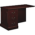 HON® 94000 48"W Left Desk Return, Mahogany