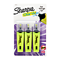 Sharpie Clear View Highlighters, Chisel Tip, Fluorescent Yellow, 3 Pack 1 thumbnail image