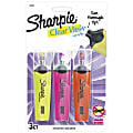 Sharpie Highlighter, Clear View Highlighter with See-Through Chisel Tip, Tank Highlighter, Assorted, 3 Count