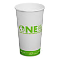 Karat Earth Paper Hot Cups, 20 Oz, White, Case Of 600 Cups