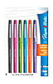 Paper Mate® Flair® Porous-Point Pens, Medium Point, 1.0 mm, Assorted Ink Colors, Pack Of 6 Pens