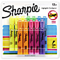 Sharpie® Accent® Tank-Style Highlighters, Chisel Tip,  Assorted Colors, Pack Of 12
