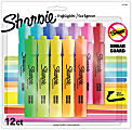 Sharpie® Accent® Tank-Style Highlighters, Chisel Tip,  Assorted Colors, Pack Of 12