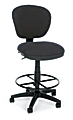 OFM Lite Use Computer Task Stool With Drafting Kit, Gray/Black