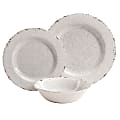 Gibson Studio California Mauna 12-Piece Melamine Dinnerware Set, White 1 thumbnail image