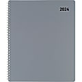 2024 Office Depot® Brand Weekly/Monthly Planner, 8-1/2" x 11", Silver, January to December 2024 , OD711830
