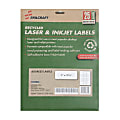 SKILCRAFT® 100% Recycled Inkjet/Laser Address Labels, Rectangle, 1" x 2 5/8", White, Box Of 25 Sheets (AbilityOne 7530-01-578-9292)