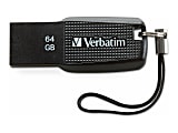 Verbatim 64GB Ergo USB Flash Drive - Black - The Verbatim Ergo USB drive features an ergonomic design  - 70877 1 thumbnail image