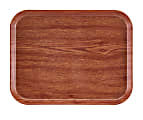 Cambro Camtray Rectangular Serving Trays, 14" x 18", Country Oak, Pack Of 12 Trays